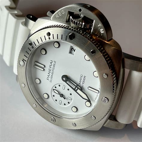 panerai white submersible|panerai submersible models.